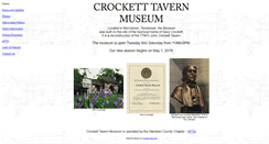 Desktop Screenshot of crocketttavernmuseum.org