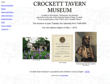 Tablet Screenshot of crocketttavernmuseum.org